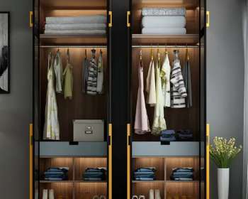 Tủ quần áo cánh kính mở QA156